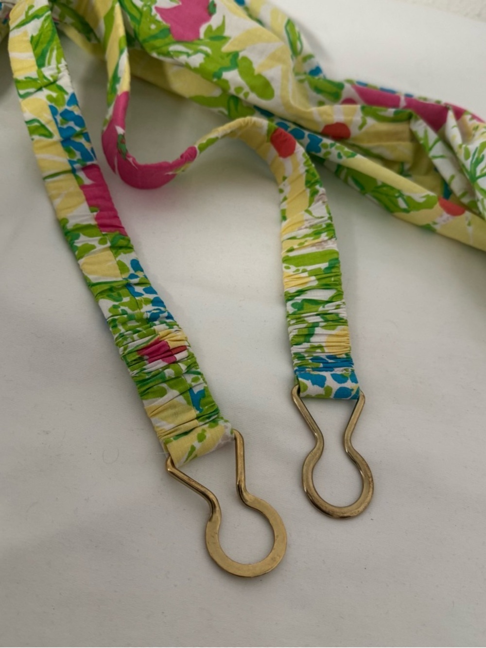 Lilly Pulitzer Women’s Medium Yellow Floral Mini Shirt Dress 100% Cotton Belt - Picture 10 of 12